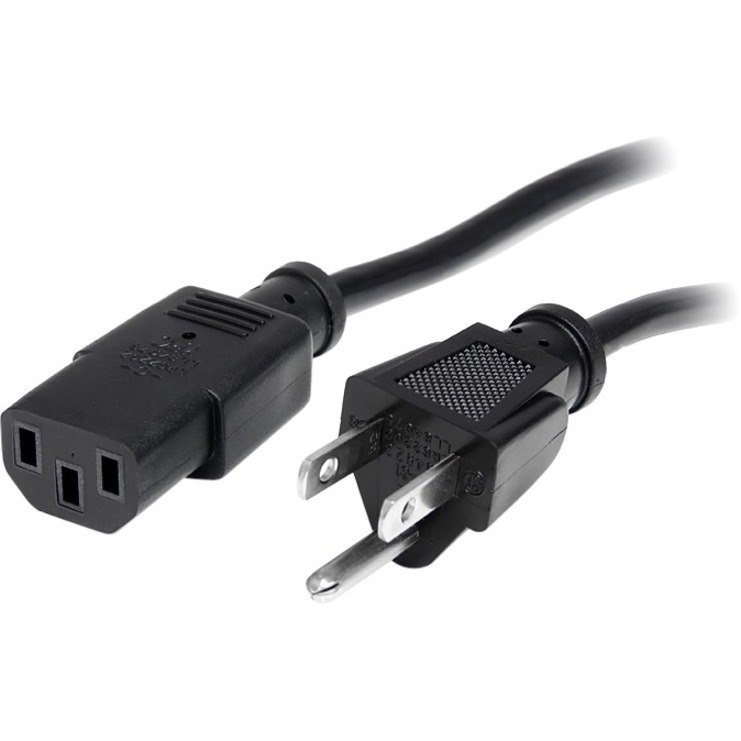 StarTech.com 10ft (3m) Computer Power Cord, NEMA 5-15P to C13, 10A 125V, 18AWG, Black Replacement AC PC Power Cord, TV/Monitor Power Cable