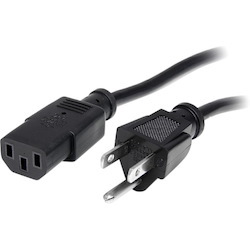 StarTech.com 6ft 1(1.8m) Computer Power Cord, NEMA 5-15P to C13, 10A 125V, 18AWG, Black Replacement AC PC Power Cord, TV/Monitor Power Cable