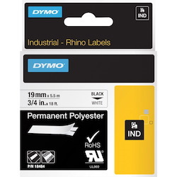 Dymo Indust Tape Perm Poly 19MM WHT