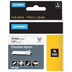 Dymo Indust Tape Flex NYLN 12MM WHT