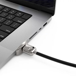 Compulocks Ledge Lock Adapter for MacBook Pro 16" M1 & M2 with Keyed Cable Lock Silver