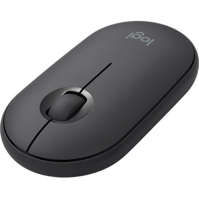 Logitech Pebble M350 Mouse - Bluetooth/Radio Frequency - USB - Optical - 3 Button(s) - Graphite