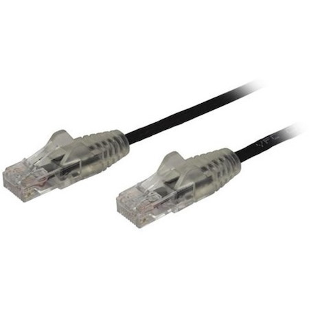 StarTech.com 0.5 m CAT6 Cable - Slim CAT6 Patch Cord - Black - Snagless RJ45 Connectors - Gigabit Ethernet Cable - 28 AWG (N6PAT50CMBKS)