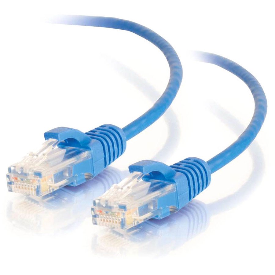 C2G 8ft Cat6 Snagless Unshielded (UTP) Slim Network Patch Cable - Blue
