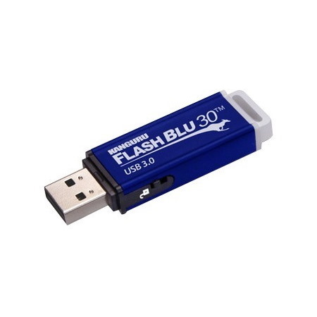 Kanguru FlashBlu30 with Physical Write Protect Switch SuperSpeed USB3.0 Flash Drive