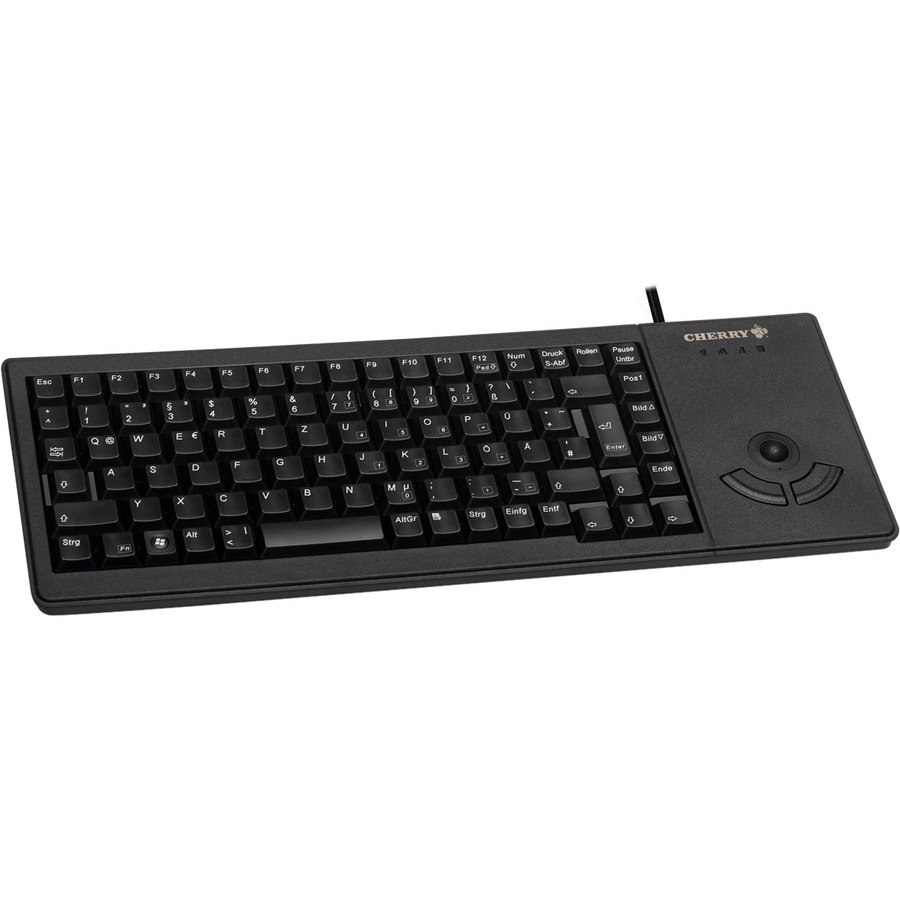 CHERRY G84-5400 Keyboard - Cable Connectivity - USB Interface - Trackball - English (US) - Black