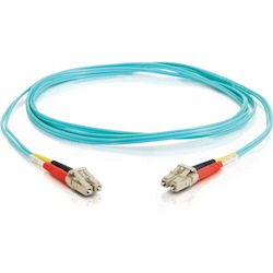 C2G 9.8ft (3m) LC-LC 10Gb 50/125 OM3 Duplex Multimode PVC Fiber Optic Cable - Aqua