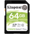 Kingston Canvas Select Plus SDS2 64 GB Class 10/UHS-I (U1) SDXC - 1 Pack