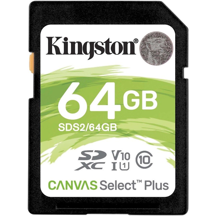 Kingston Canvas Select Plus 64 GB Class 10/UHS-I (U1) SDXC - 1 Pack