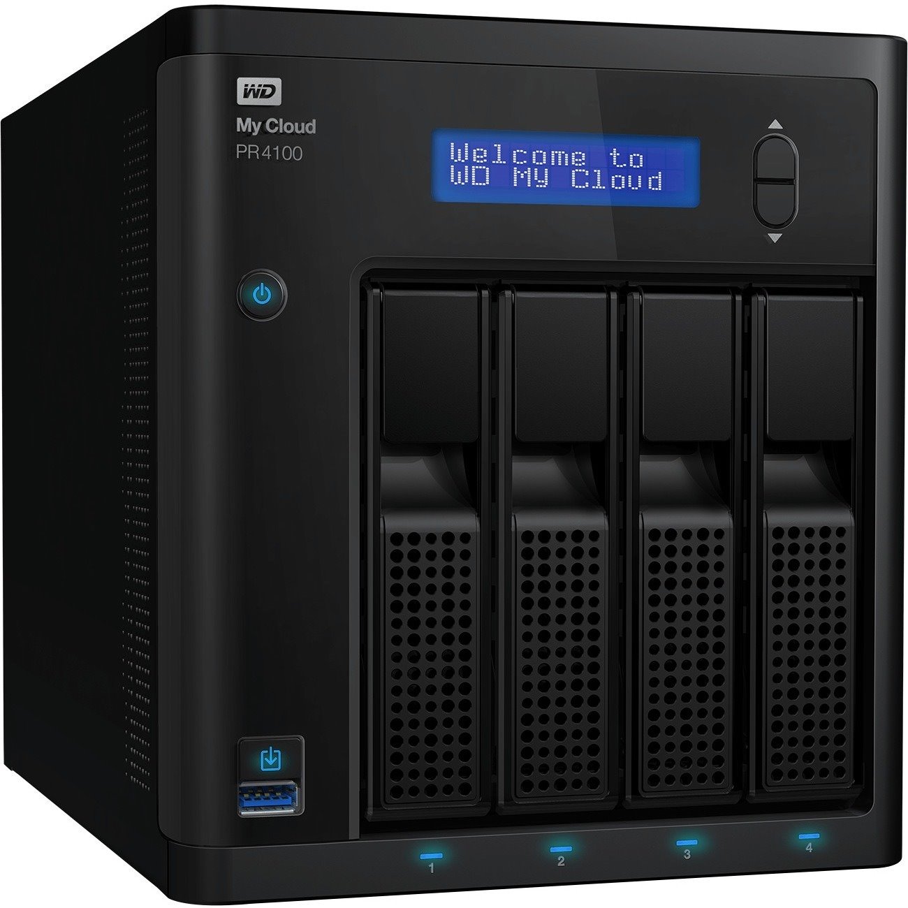 WD My Cloud Pro PR4100 4 x Total Bays NAS Storage System - 8 TB HDD - Intel Pentium N3710 Quad-core (4 Core) 1.60 GHz - 4 GB RAM Desktop