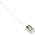 Black Box CAT6 250-MHz Stranded Patch Cable Slim Molded Boot - S/FTP, CM PVC, White, 5FT