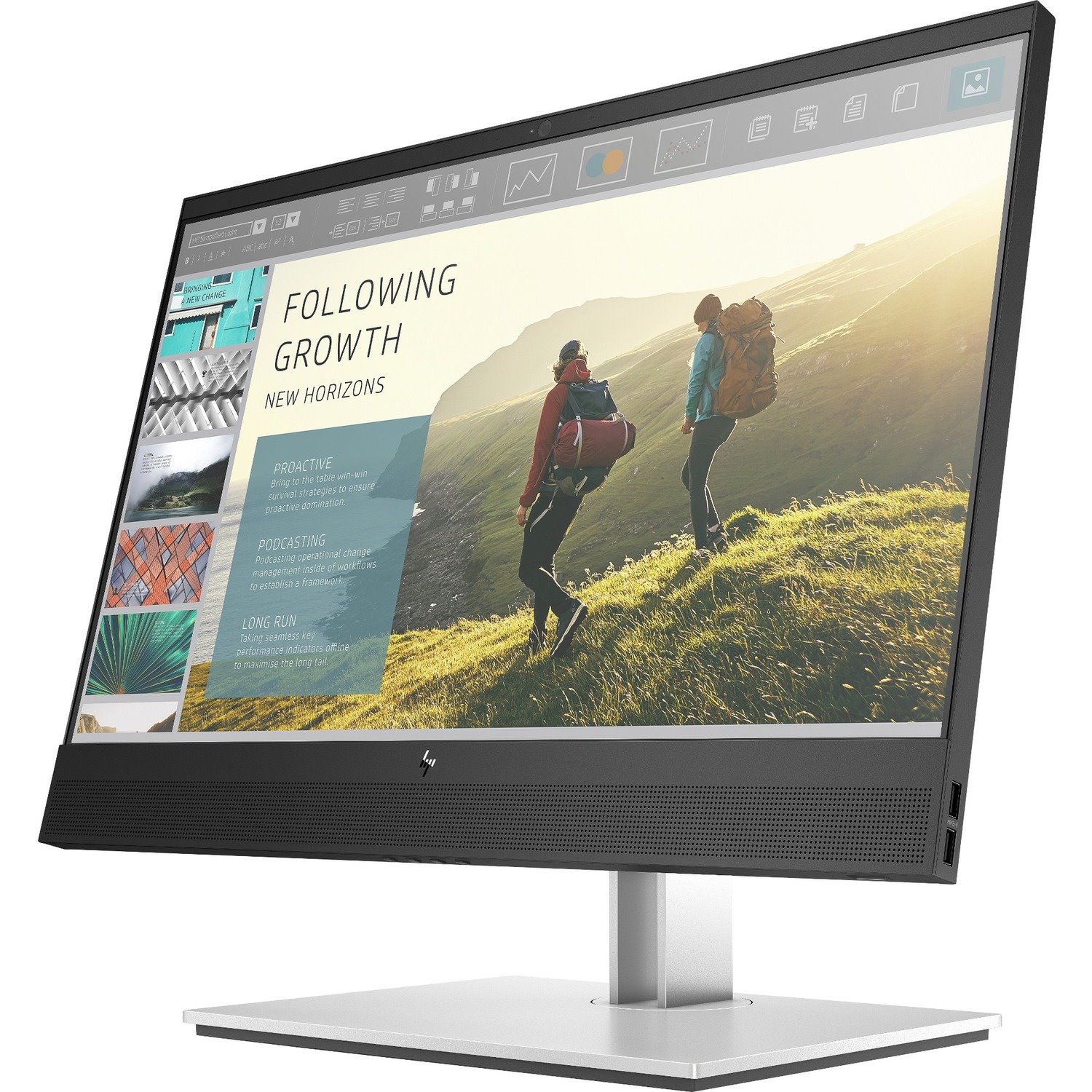HP Mini-in-One 60.5 cm (23.8") Full HD LED LCD Monitor - 16:9 - Black, Silver