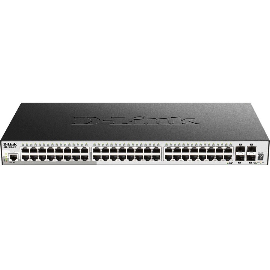 D-Link DGS-1510 DGS-1510-52XMP 52 Ports Manageable Ethernet Switch - Gigabit Ethernet, 10 Gigabit Ethernet - 1000Base-T, 10GBase-X