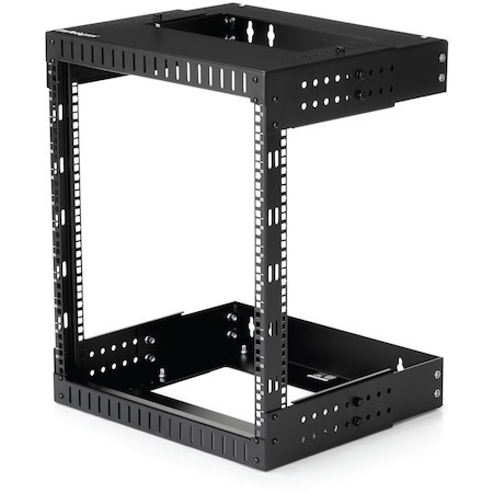 StarTech.com 2-Post 12U Heavy-Duty Wall Mount Network Rack, 19" Open Frame Server Rack with Adjustable Depth, Data Rack for IT Equipment~
