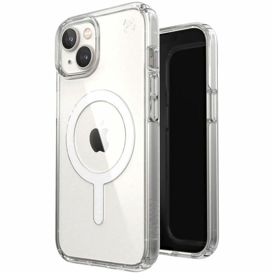 Speck Presidio Perfect-Clear Case for Apple iPhone 14 Smartphone - Clear/White