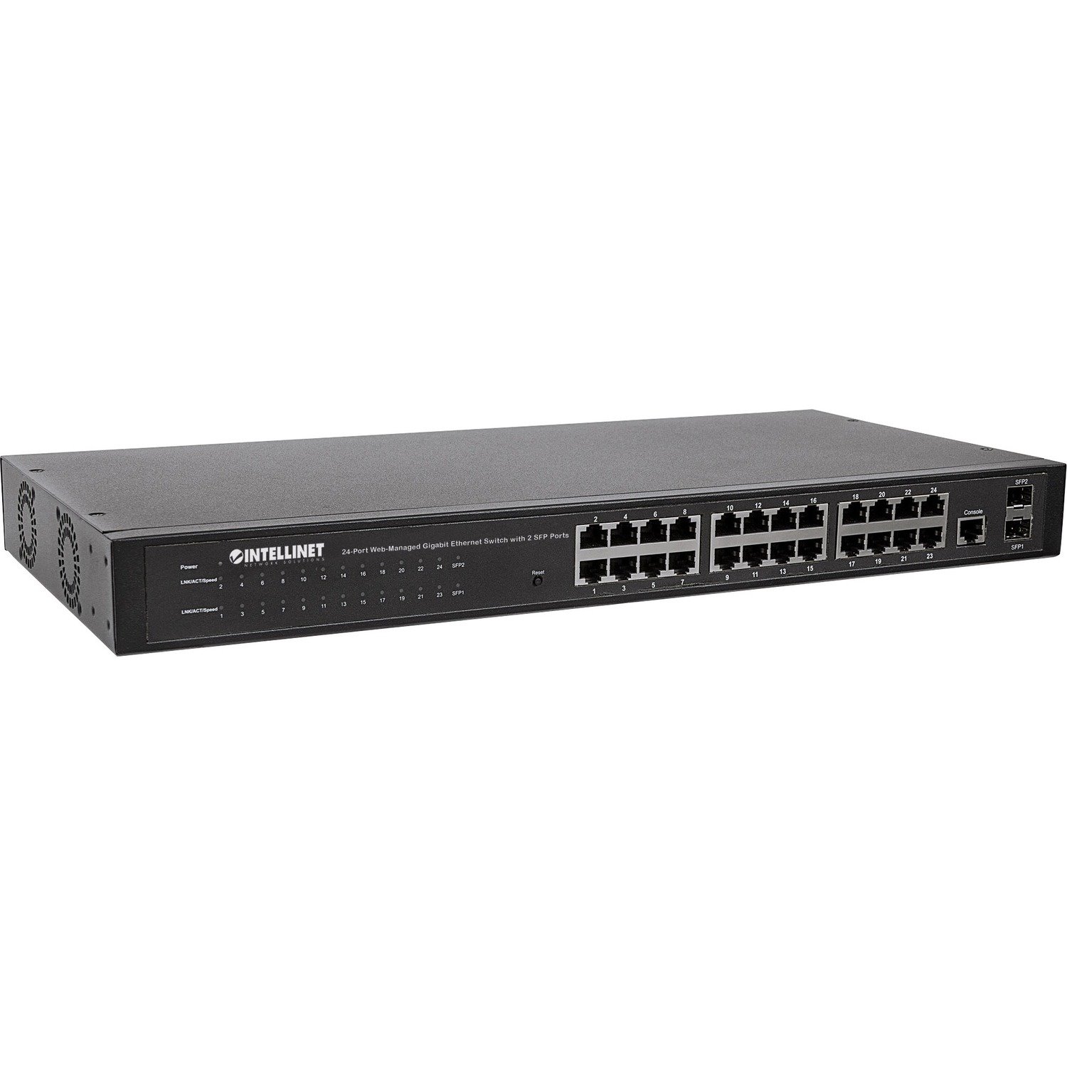 Intellinet 24-Port Web-Managed Gigabit Ethernet Switch with 2 SFP Ports