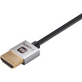 Monoprice Ultra Slim Series High Speed HDMI Cable, 4ft Silver