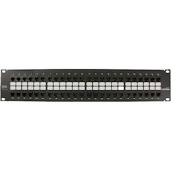Leviton Cat 5e QuickPort Patch Panel, 48-Port, 2RU. Cable Management Bar Included