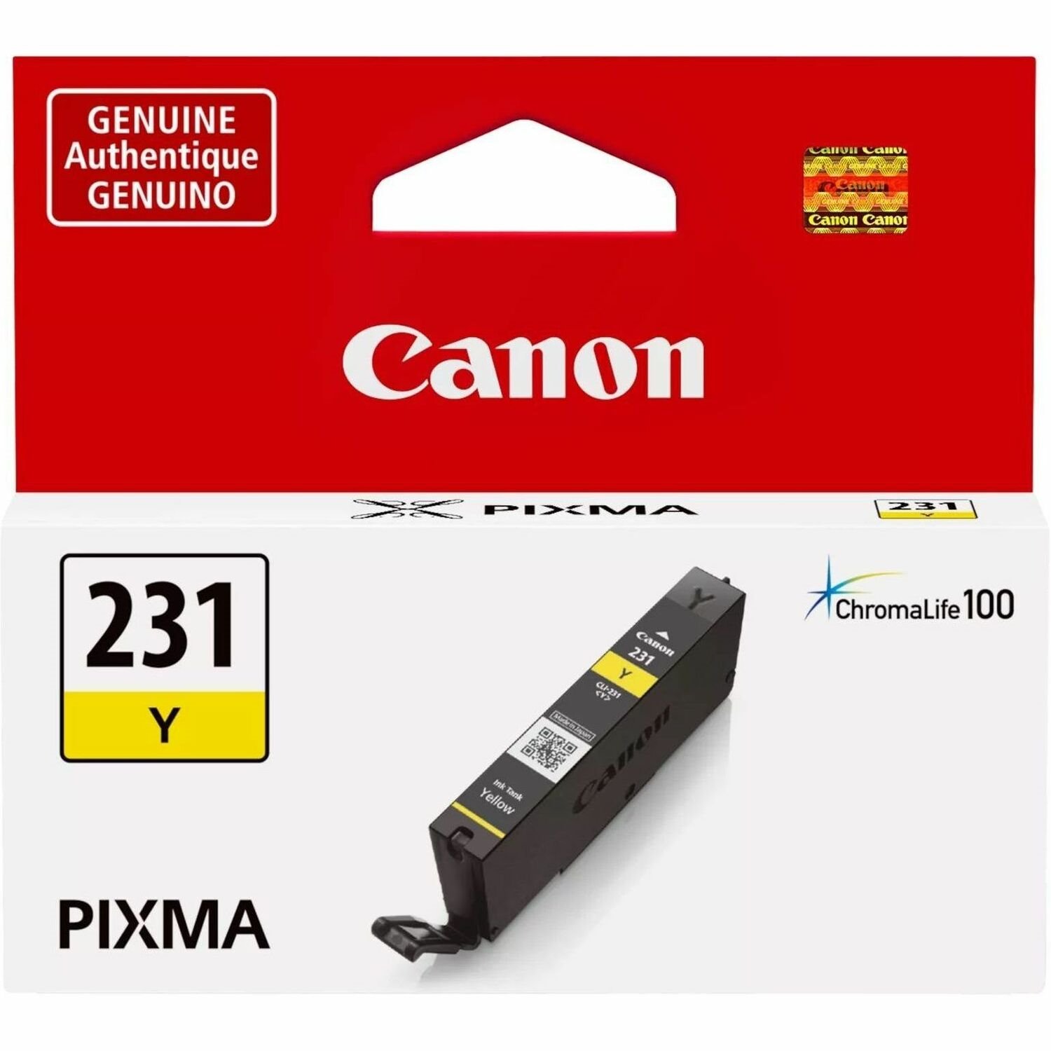 Canon ChromaLife100 CLI-231 Original Standard Yield Inkjet Ink Cartridge - Yellow - 1 Pack