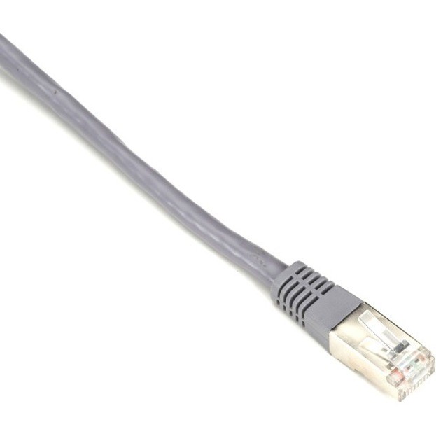 Black Box CAT6 250-MHz Stranded Patch Cable Slim Molded Boot - S/FTP, CM PVC, Gray, 25FT