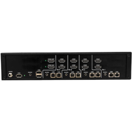 Tripp Lite by Eaton Secure KVM Switch, 4-Port, Dual Head, HDMI to HDMI, 4K, NIAP PP4.0, Audio, CAC, TAA