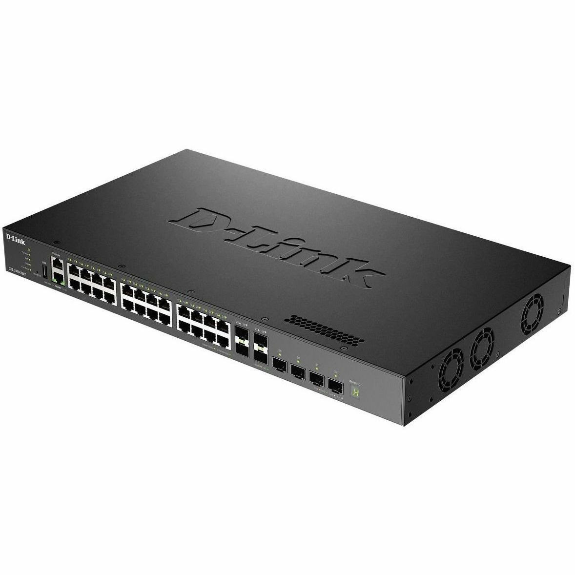 D-Link DXS-3400 DXS-3410-32XY 24 Ports Manageable Layer 3 Switch - 10 Gigabit Ethernet, 25 Gigabit Ethernet - 10GBase-X, 25GBase-X, 10GBase-T