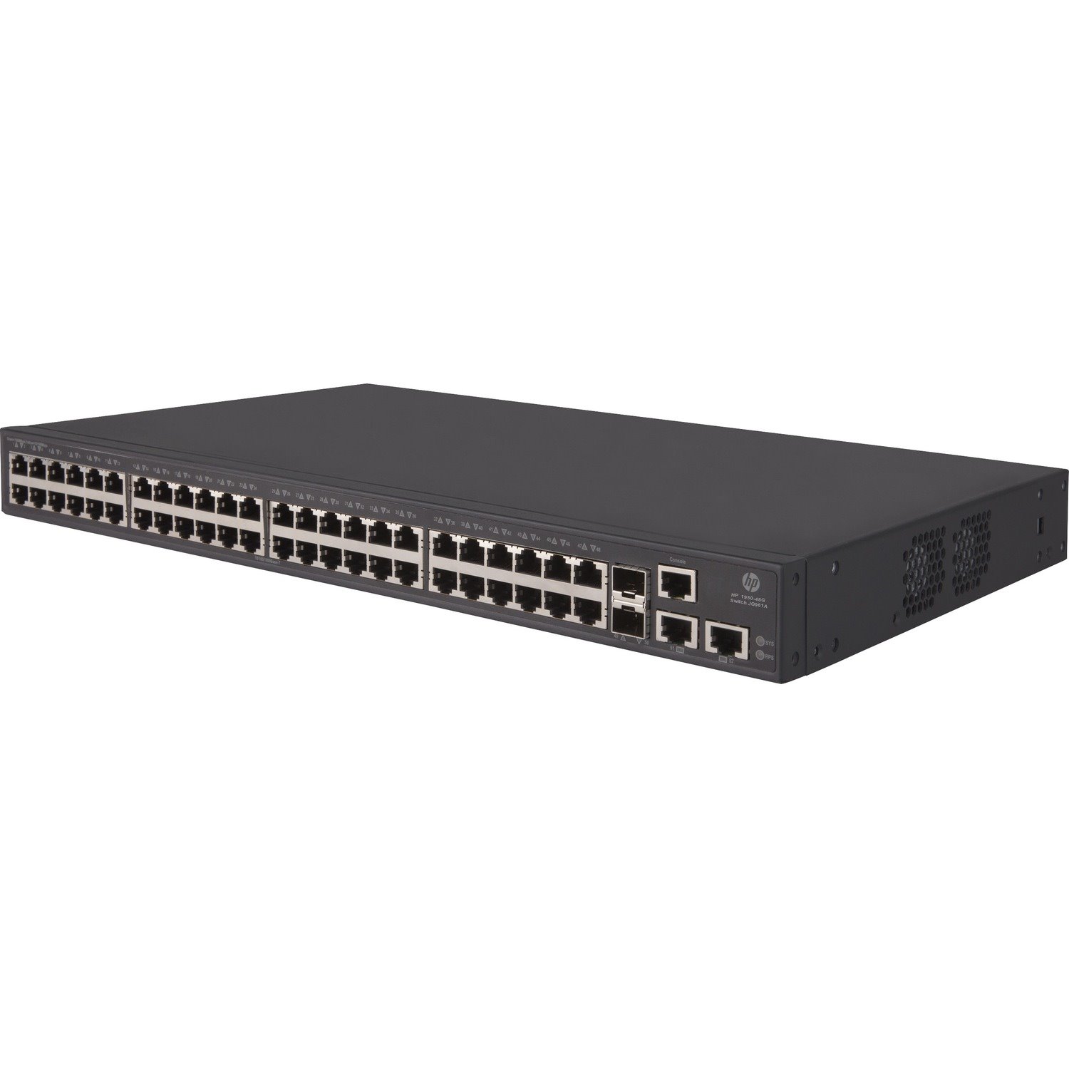 HPE 1950 1950-48G- 2SFP+-2XGT 50 Ports Manageable Ethernet Switch - Gigabit Ethernet, 10 Gigabit Ethernet - 10/100Base-TX, 10/100/1000Base-T, 10GBase-T, 10GBase-X