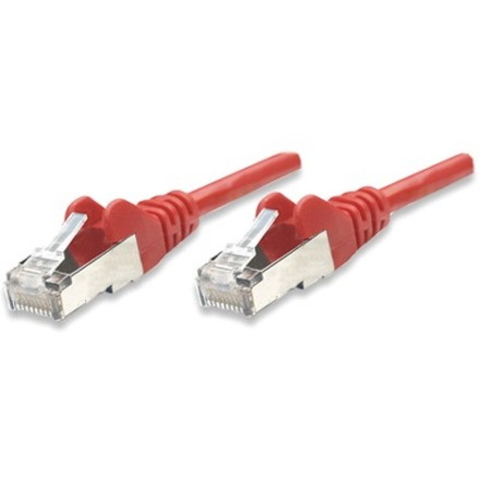 Network Patch Cable, Cat5e, 7.5m, Red, CCA, SF/UTP, PVC, RJ45, Gold Plated Contacts, Snagless, Booted, Lifetime Warranty, Polybag