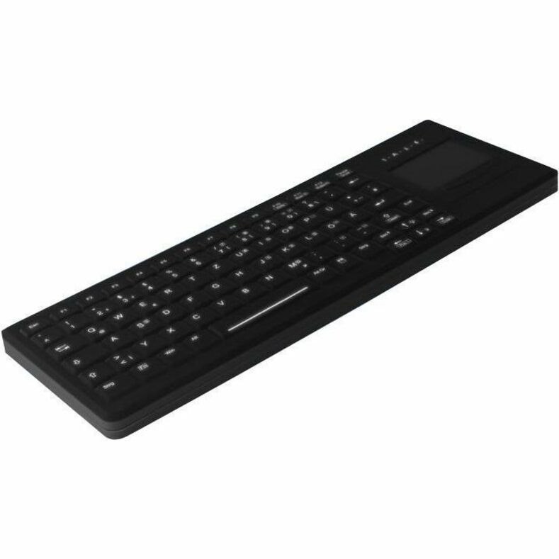 Active Key AK-C4400 Keyboard - Cable Connectivity - USB 1.1 Interface - TouchPad - English (US) - Black