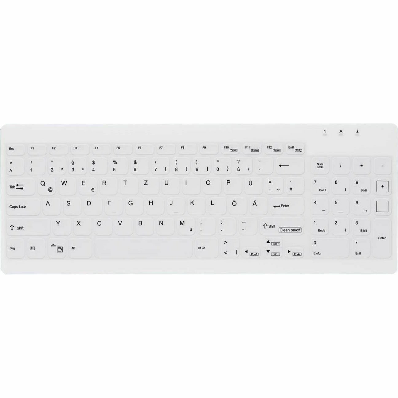 Active Key Keyboard - Cable Connectivity - USB 1.1 Type A Interface - English (UK) - White