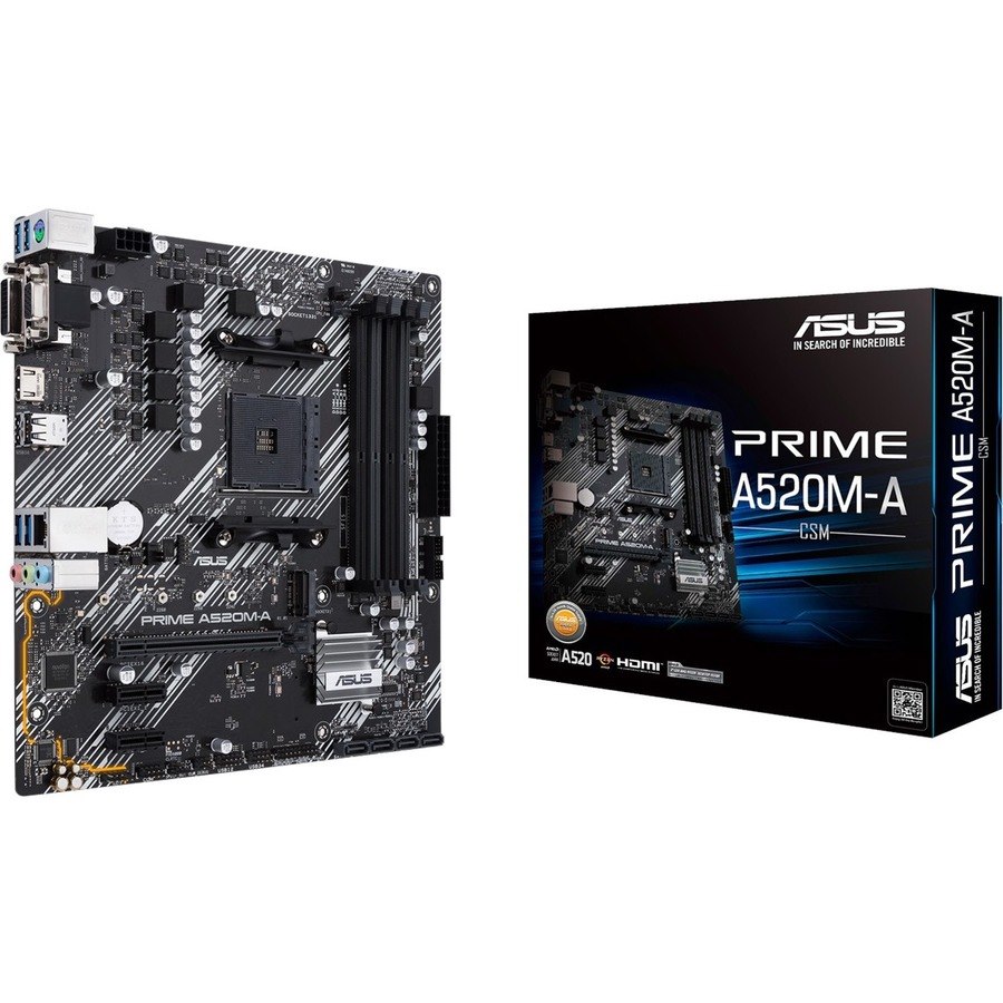 Asus Prime A520M-A/CSM Desktop Motherboard - AMD A520 Chipset - Socket AM4 - Micro ATX