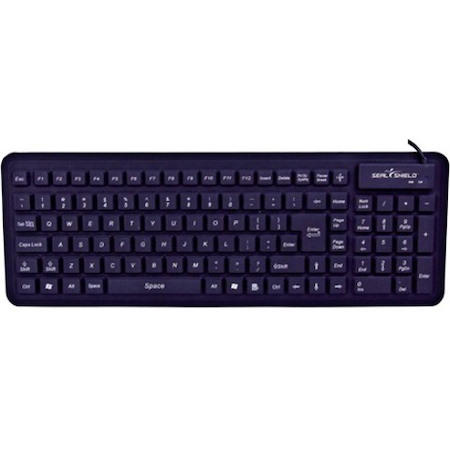 Seal Shield SEAL Glow 2 S106G2M Keyboard - Cable Connectivity - USB Interface - TouchPad - Black