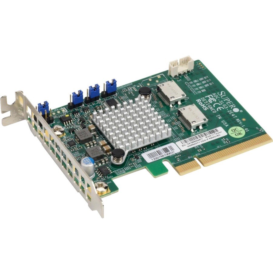 Supermicro Low Profile Dual-Port NVMe Internal Host Bus Adapter