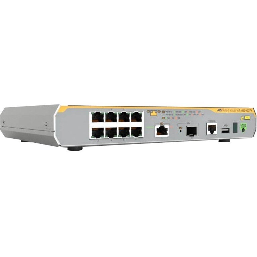 Allied Telesis x330 X330-10GTX 9 Ports Manageable Layer 3 Switch - Gigabit Ethernet, 10 Gigabit Ethernet, 5 Gigabit Ethernet - 10GBase-X, 10/100/1000Base-T, 5GBase-T