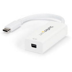 StarTech.com - USB-C to Mini DisplayPort Adapter - 4K 60Hz - White - USB Type-C to Mini DP Adapter - Thunderbolt 3 Compatible