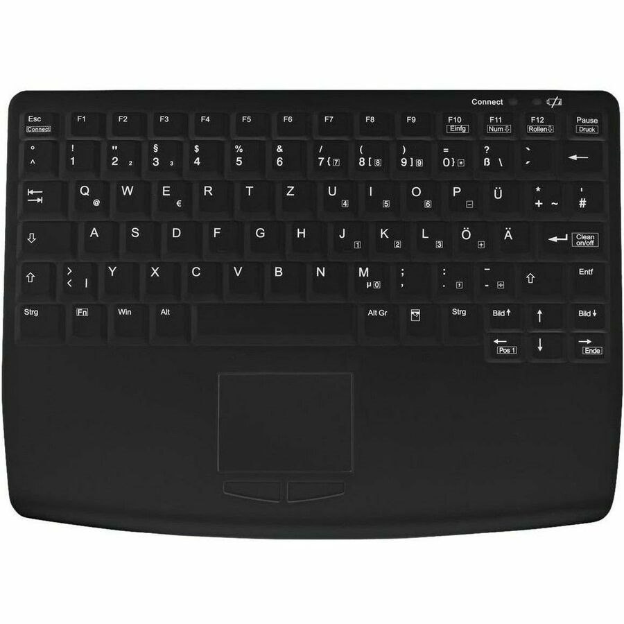 Active Key Keyboard - Wireless Connectivity - USB 2.0 Interface - TouchPad - English (UK) - Black