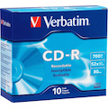 Verbatim 94935 CD Recordable Media - CD-R - 52x - 700 MB - 10 Pack Slim Case