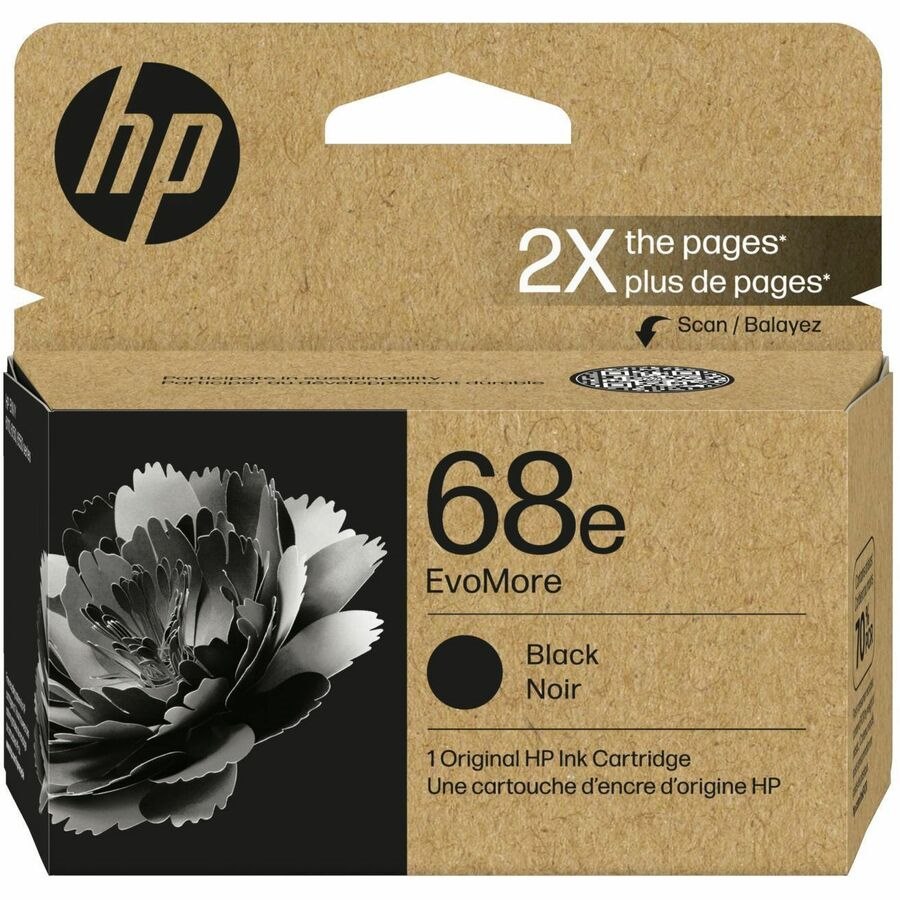 HP EvoMore 68e Original Inkjet Ink Cartridge - Black - 1 Pack