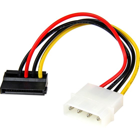 StarTech.com 6in 4 Pin LP4 to Left Angle SATA Power Cable Adapter