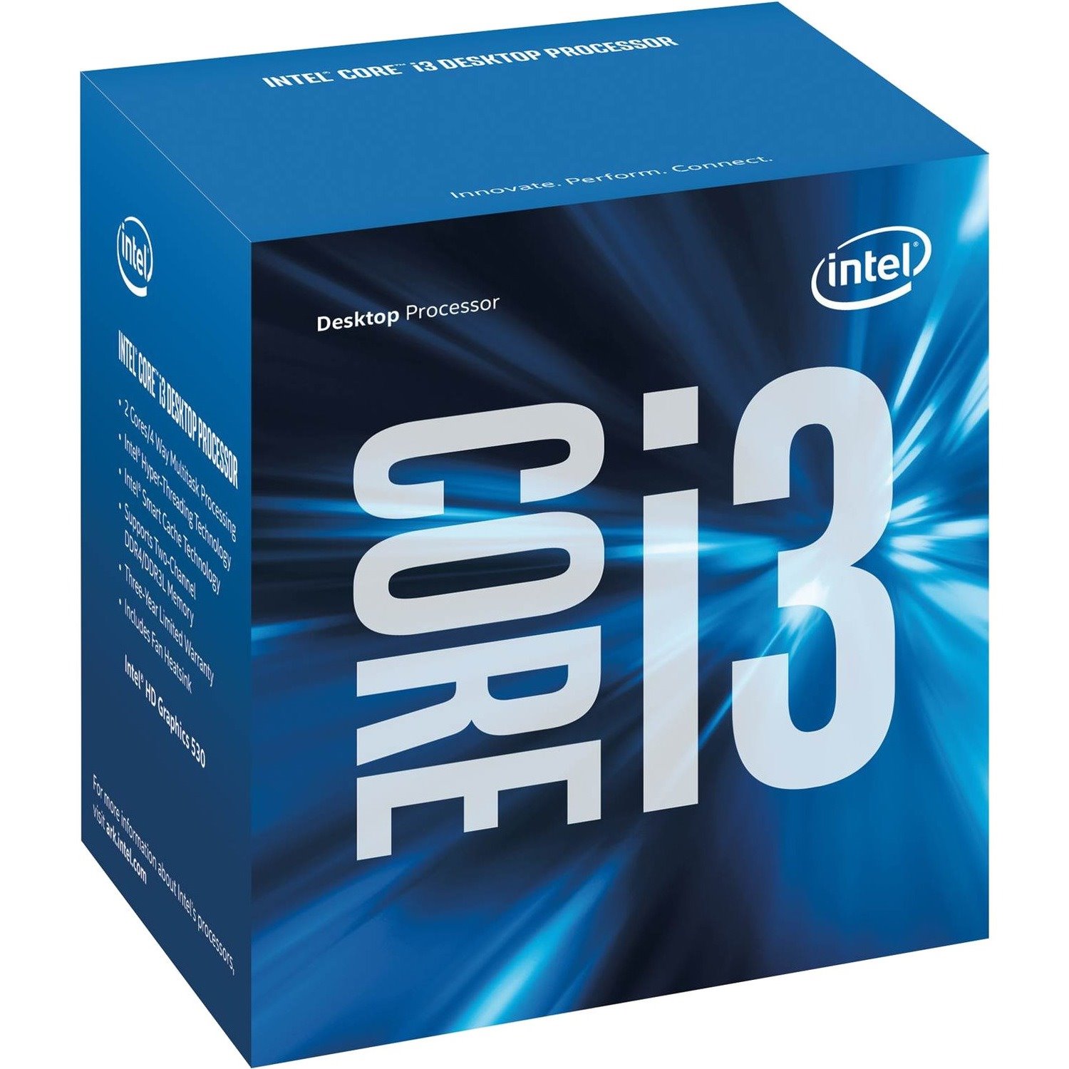 Intel Core i3 i3-6100 (6th Gen) i3-6100 Dual-core (2 Core) 3.70 GHz Processor - Retail Pack