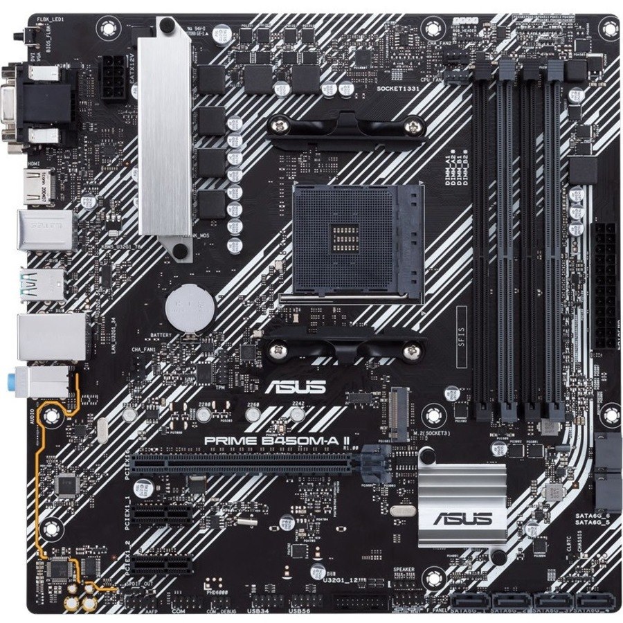 Asus Prime B450M-A II Desktop Motherboard - AMD B450 Chipset - Socket AM4 - Micro ATX