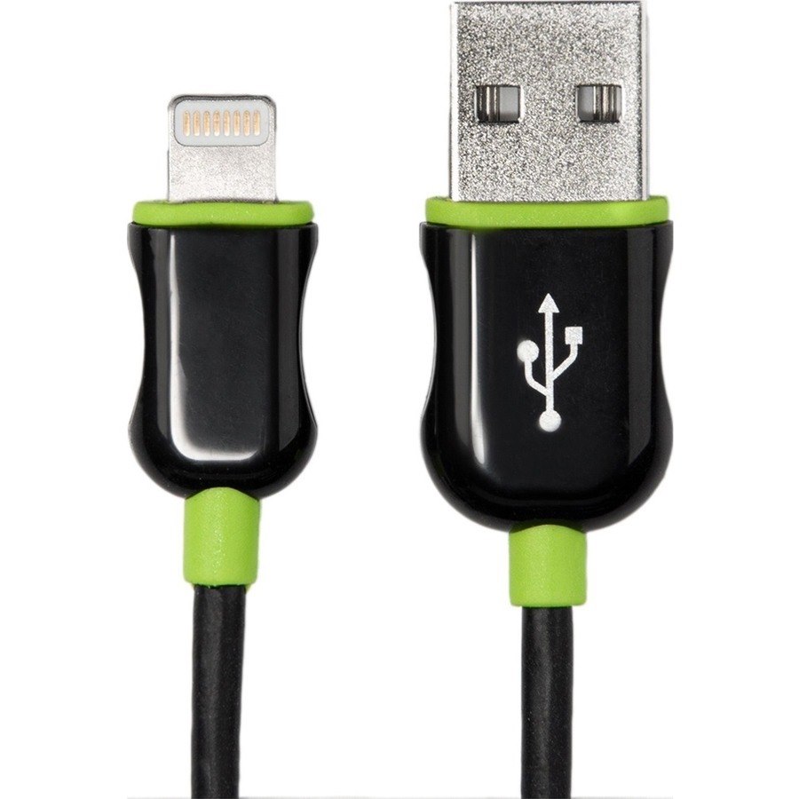 Rocstor Premium 4 ft./1.2 m. Black Lightning to USB Charge Sync Cable