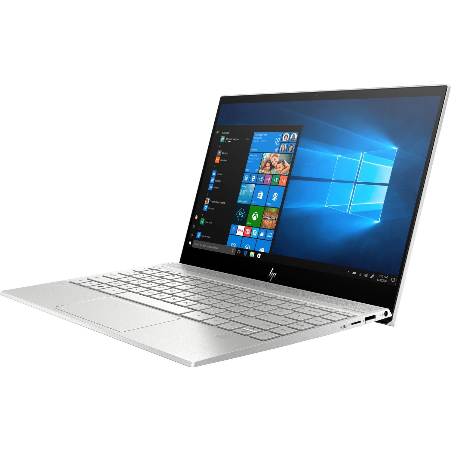 HP Envy 13-aq0000 13-aq0002na 33.8 cm (13.3") Touchscreen Notebook - Full HD - Intel Core i7 8th Gen i7-8565U - 8 GB - 512 GB SSD - Natural Silver