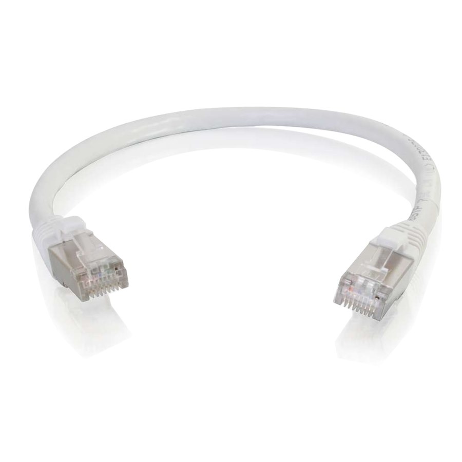 C2G 6in Cat6 Snagless Shielded (STP) Network Patch Cable - White