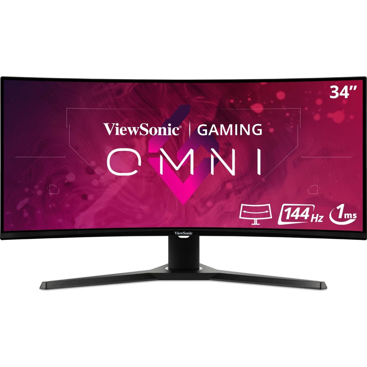 ViewSonic VX3418-2KPC 34" WQHD Curved Screen LED Gaming LCD Monitor - 21:9 - Black