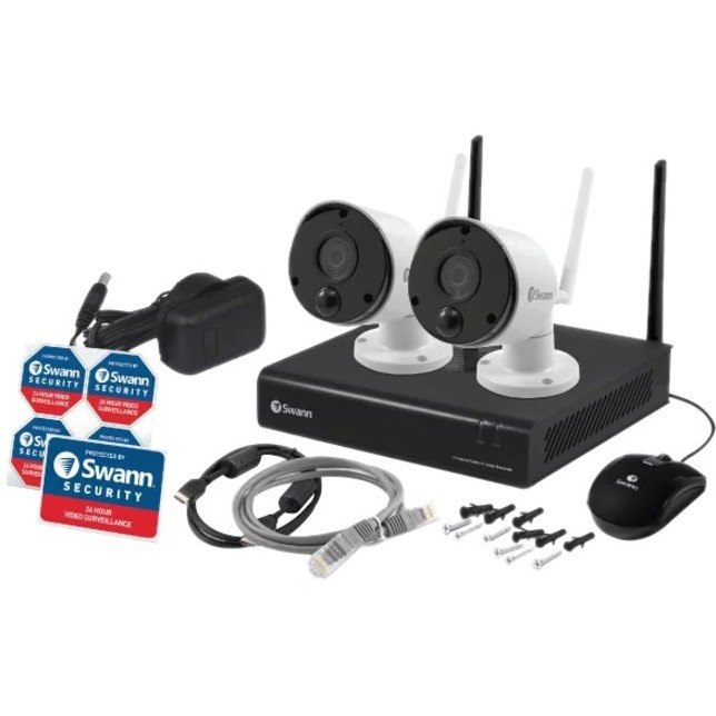 Swann SWNVK-490KH2 4 Channel Night Vision Wired, Wireless Video Surveillance System 1 TB HDD