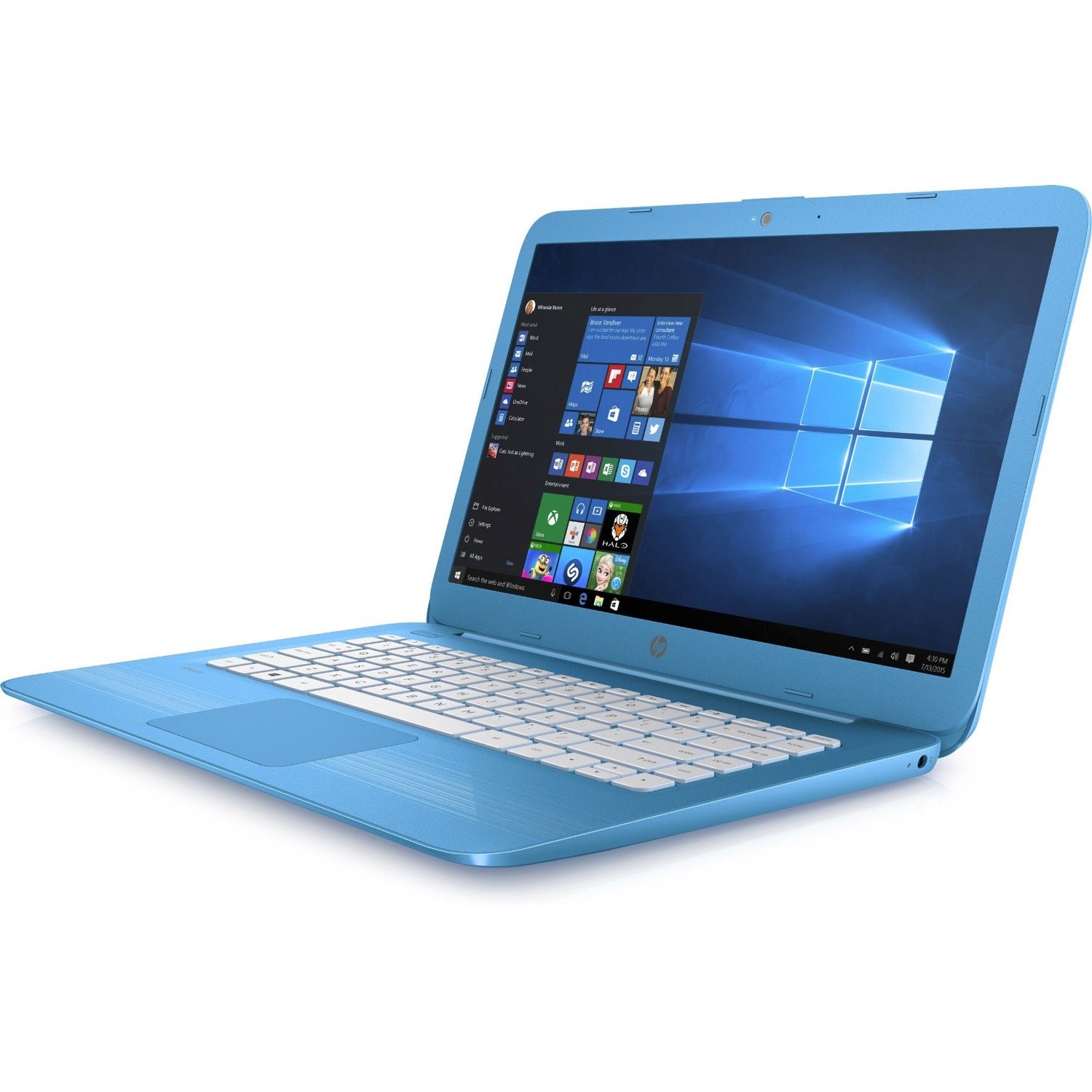 HP Stream 14-cb100 14-cb102ca 14" Notebook - Intel Celeron N4000 - 4 GB - 64 GB Flash Memory - Aqua Blue