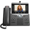 Cisco 8845 IP Phone - Refurbished - Corded - Corded - Bluetooth - Wall Mountable, Tabletop - Charcoal - TAA Compliant