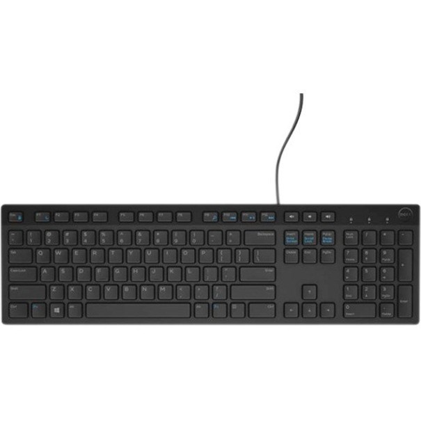 Dell KB216 Keyboard - Cable Connectivity - USB Interface - English (US), International - QWERTY Layout - Black