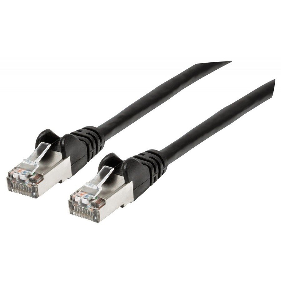 Intellinet Cat6a S/FTP Patch Cable, 25 ft., Black